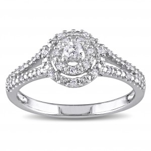 Sterling Silver 1/5ct TDW Diamond Ring - Handcrafted By Name My Rings™