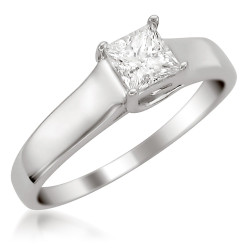 Gold 1/2ct TDW IGL Certified Diamond Solitaire Engagement Ring - Handcrafted By Name My Rings™