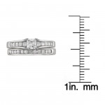 White Gold 1 1/2ct TDW Princess-cut Diamond Bridal Ring Set - Handcrafted By Name My Rings™