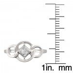White Gold 1/10ct TDW Princess-cut Diamond Ring - Handcrafted By Name My Rings™