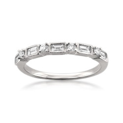 White Gold 1/2ct TDW Diamond Wedding Band - Handcrafted By Name My Rings™