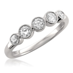 White Gold 1/2ct TDW Diamond Wedding Band - Handcrafted By Name My Rings™