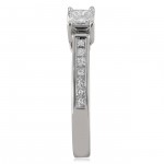 White Gold 1/2ct TDW Princess-cut Diamond Promise Ring - Handcrafted By Name My Rings™