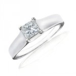 White Gold 1/4ct TDW Certified Princess Cut Diamond Ring - Handcrafted By Name My Rings™