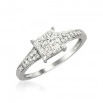 White Gold 3/4ct TDW Diamond Composite Ring - Handcrafted By Name My Rings™