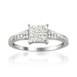 White Gold 3/4ct TDW Diamond Composite Ring - Handcrafted By Name My Rings™