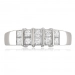 White Gold 3/4ct TDW Princess-cut White Diamond Anniversary Band - Handcrafted By Name My Rings™