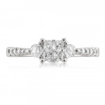 White Gold 3/5ct TDW Princess-cut Diamond Composite Ring - Handcrafted By Name My Rings™