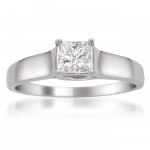 White Gold 3/8ct Certified Princess Cut Solitaire Engagement Ring - Handcrafted By Name My Rings™
