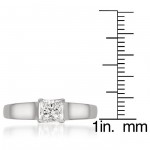White Gold 3/8ct Certified Princess Cut Solitaire Engagement Ring - Handcrafted By Name My Rings™