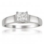 White Gold Certified 1/3ct TDW Princess Solitaire Diamond Ring - Handcrafted By Name My Rings™