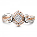 Jewelry Two-tone Gold 3/8ct TDW Princess-cut White Diamond Ring - Handcrafted By Name My Rings™