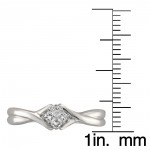 Jewelry White Gold 1/7ct TDW Princess-cut Diamond Composite-set Promise Ring - Handcrafted By Name My Rings™
