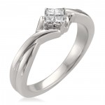 Jewelry White Gold 1/7ct TDW Princess-cut Diamond Composite-set Promise Ring - Handcrafted By Name My Rings™