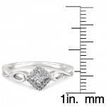 Jewelry White Gold 1/7ct TDW Princess-cut White Diamond Composite Ring - Handcrafted By Name My Rings™