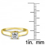 Jewelry Gold 1/2ct TDW Princess-cut Solitaire Engagement Ring - Handcrafted By Name My Rings™