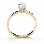 Gold 1/2ct TDW Oval Solitaire Ring - Handcrafted By Name My Rings™