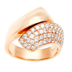 Rose Gold 4/5ct TDW Twist Ring - Handcrafted By Name My Rings™