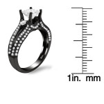 Black Gold 1 1/2ct TDW Enhanced Princess Cut Diamond Ring - Handcrafted By Name My Rings™