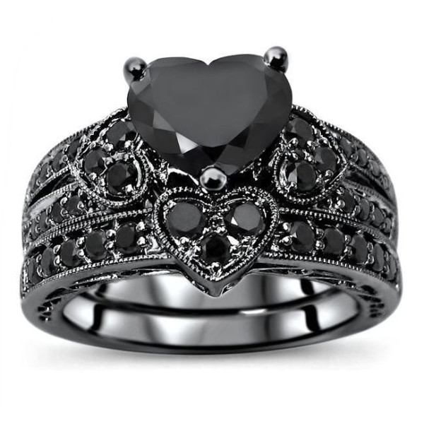 Heart bridal set on sale rings