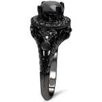 Gold 2 1/2ct TDW Black Diamond Ring - Handcrafted By Name My Rings™
