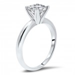 Gold 3/4ct TDW Princess-cut Solitaire Diamond Engagement Ring - Handcrafted By Name My Rings™