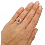 Rose Gold 1 1/2ct TDW Marquise Brown Diamond Engagement Ring - Handcrafted By Name My Rings™