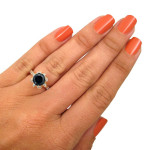 Rose Gold 2ct TDW Round-cut Black Diamond Art Deco Vintage Style Ring - Handcrafted By Name My Rings™