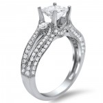 White Gold 1 1/2ct TDW Princess Cut Diamond Engagement Ring - Handcrafted By Name My Rings™