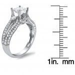 White Gold 1 1/2ct TDW Princess Cut Diamond Engagement Ring - Handcrafted By Name My Rings™