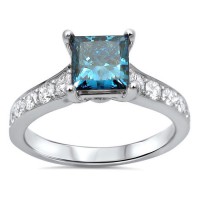 Blue princess online cut engagement rings