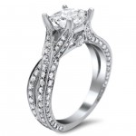 White Gold 1 4/5ct TDW Clarity-enhanced Diamond Engagement Ring - Handcrafted By Name My Rings™