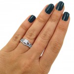 White Gold 1ct TDW Princess-cut Clarity Enhanced Diamond Bridal Ring Set - Handcrafted By Name My Rings™