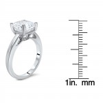 White Gold 2 2/5ct TGW Asscher-cut Moissanite Solitaire Engagement Ring - Handcrafted By Name My Rings™
