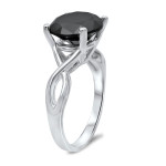 White Gold 3 3/4ct TDW Black Diamond Ring - Handcrafted By Name My Rings™