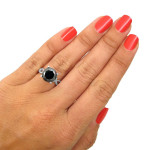White Gold 3 3/4ct TDW Black Diamond Ring - Handcrafted By Name My Rings™