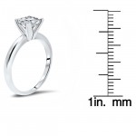 White Gold 3/4ct TDW Princess Cut Solitaire Diamond Engagement Ring - Handcrafted By Name My Rings™
