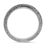 White Gold 4ct TDW Black Diamond Bridal Ring Set - Handcrafted By Name My Rings™