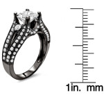 Black Gold 2 ct TDW Princess-cut Diamond Engagement Ring - Handcrafted By Name My Rings™