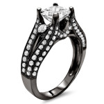 Black Gold 2 ct TDW Princess-cut Diamond Engagement Ring - Handcrafted By Name My Rings™