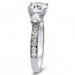 White Gold 1 1/3ct TDW Round Diamond Engagement Ring - Handcrafted By Name My Rings™