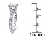 White Gold 1 4/5ct TDW Round Clarity-enhanced Diamond Engagement Ring - Handcrafted By Name My Rings™
