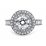 White Gold 2ct TDW Clarity-enhanced Diamond Double Halo Engagement Ring - Handcrafted By Name My Rings™