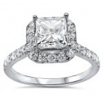 White Gold 2ct TDW Princess-cut Diamond Enhanced Bridal Ring Set - Handcrafted By Name My Rings™