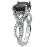 White Gold 3 1/4ct Black/ White Cushion-cut Diamond Engagement Ring - Handcrafted By Name My Rings™