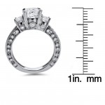 White Gold Enhanced 2 ct TDW 3-stone Round Diamond Engagement Ring - Handcrafted By Name My Rings™
