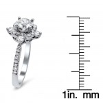 White Gold Vintage 1ct TDW Diamond Round Cut Engagement Ring - Handcrafted By Name My Rings™