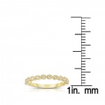 Noray Designs Gold Diamond 1/5ct TDW White Diamond Stackable Miligrain Ring - Handcrafted By Name My Rings™