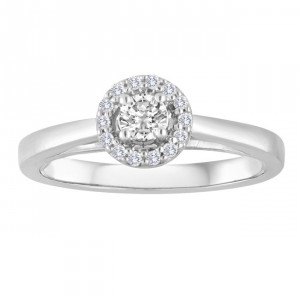 Platinaire 1/4ct TDW Round Diamond Solitaire Engagement Ring - Handcrafted By Name My Rings™