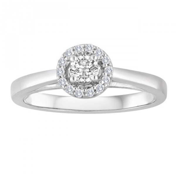 Platinaire 1/4ct TDW Round Diamond Solitaire Engagement Ring - Handcrafted By Name My Rings™
